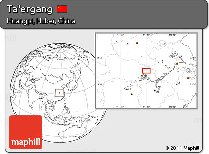 Blank Location Map of Ta'ergang