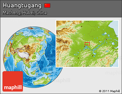 Physical Location Map of Huangtugang