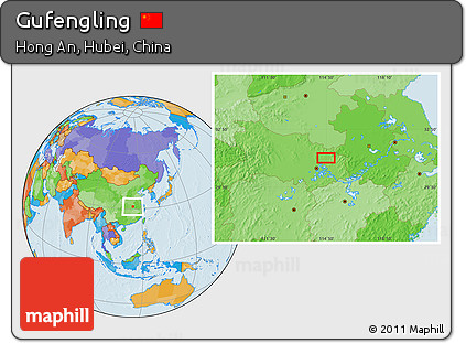 Political Location Map of Gufengling