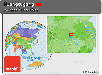 Political Location Map of Huangtugang