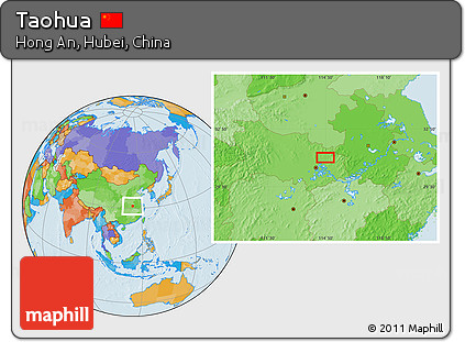 Political Location Map of Taohua