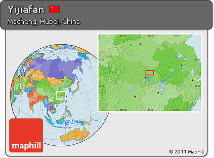 Political Location Map of Yijiafan