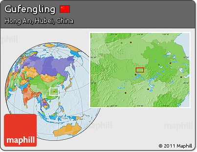 Political Location Map of Gufengling