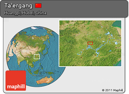 Satellite Location Map of Ta'ergang