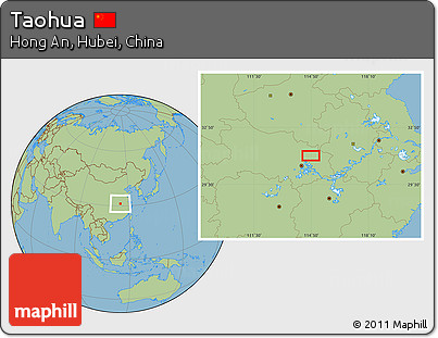 Savanna Style Location Map of Taohua