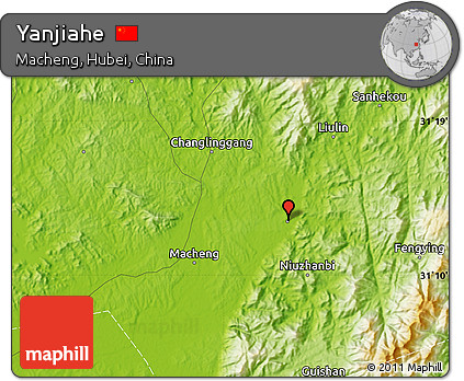 Physical Map of Yanjiahe