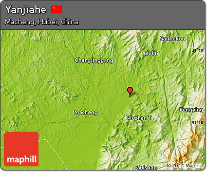 Physical Map of Yanjiahe