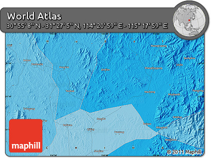 Political Map of the Area around 31° 11' 6" N, 114° 49' 29" E
