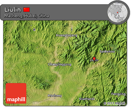 Satellite Map of Liulin