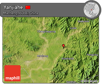 Satellite Map of Yanjiahe