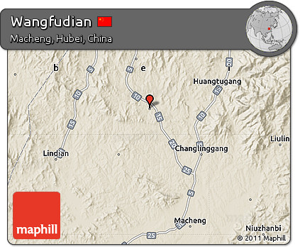 Shaded Relief Map of Wangfudian