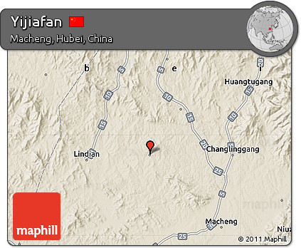 Shaded Relief Map of Yijiafan