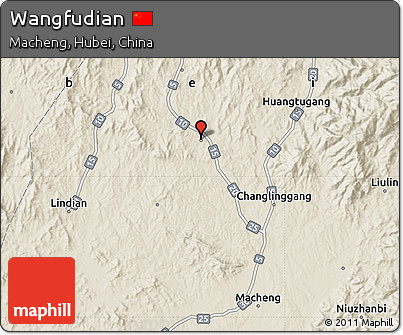 Shaded Relief Map of Wangfudian