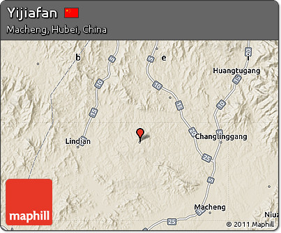 Shaded Relief Map of Yijiafan