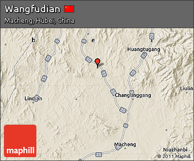 Shaded Relief Map of Wangfudian