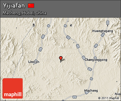 Shaded Relief Map of Yijiafan