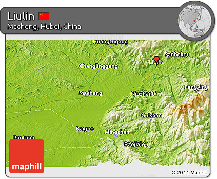 Physical Panoramic Map of Liulin