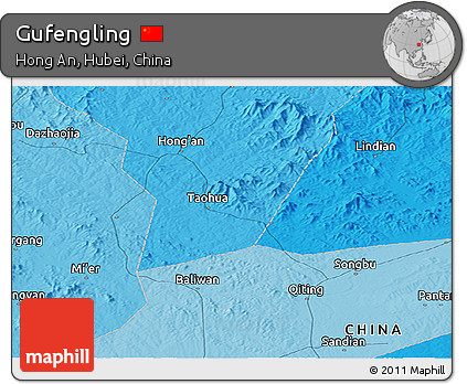 Political Panoramic Map of Gufengling