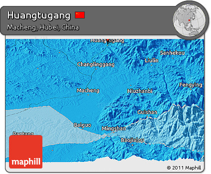 Political Panoramic Map of Huangtugang