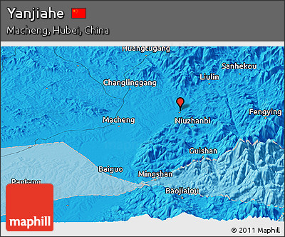 Political Panoramic Map of Yanjiahe