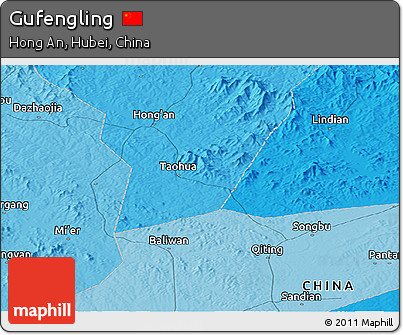 Political Panoramic Map of Gufengling