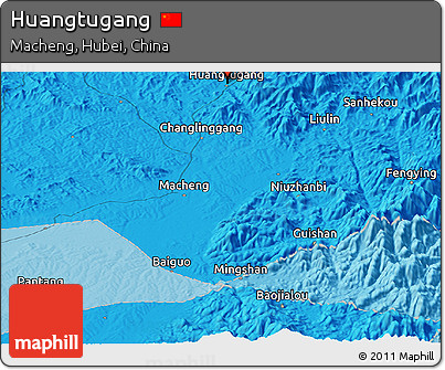 Political Panoramic Map of Huangtugang