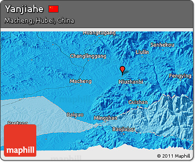 Political Panoramic Map of Yanjiahe