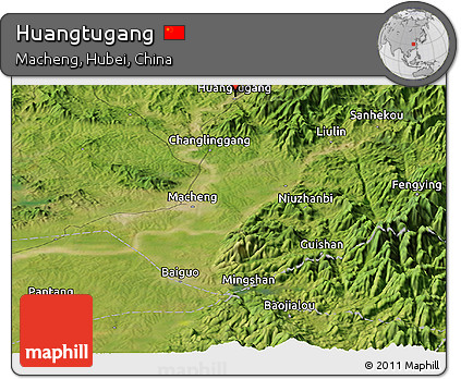 Satellite Panoramic Map of Huangtugang