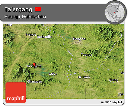 Satellite Panoramic Map of Ta'ergang