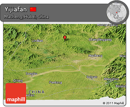 Satellite Panoramic Map of Yijiafan