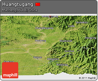 Satellite Panoramic Map of Huangtugang