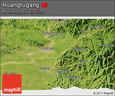 Satellite Panoramic Map of Huangtugang