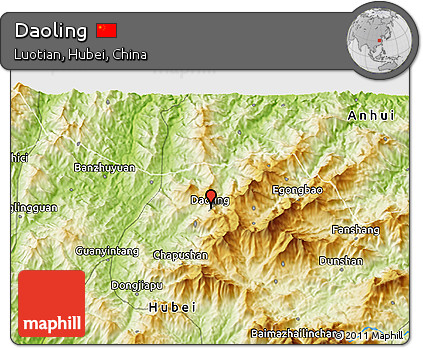 Physical 3D Map of Daoling
