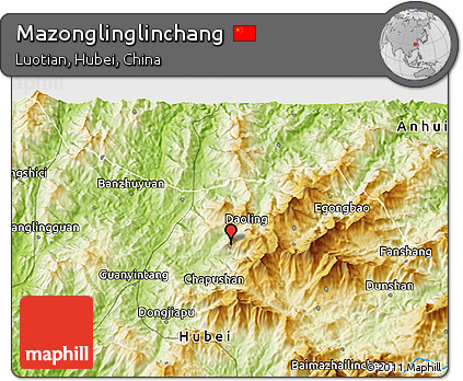 Physical 3D Map of Mazonglinglinchang