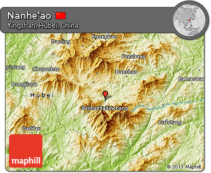 Physical 3D Map of Nanhe'ao