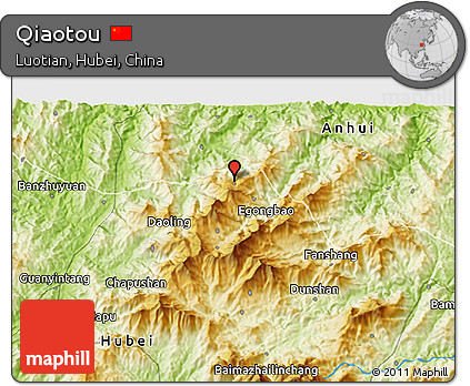Physical 3D Map of Qiaotou
