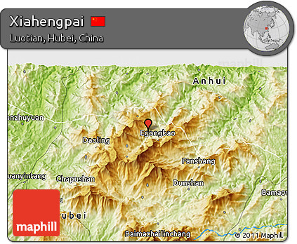 Physical 3D Map of Xiahengpai