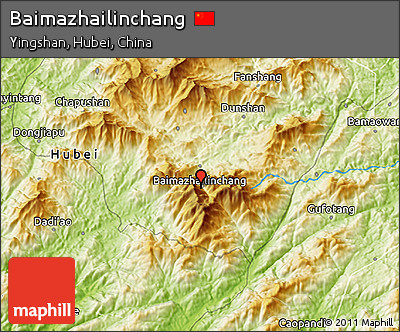 Physical 3D Map of Baimazhailinchang