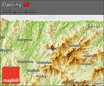 Physical 3D Map of Daoling