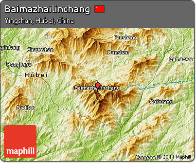 Physical 3D Map of Baimazhailinchang