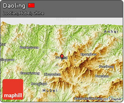 Physical 3D Map of Daoling