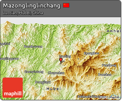 Physical 3D Map of Mazonglinglinchang