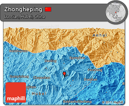 Political 3D Map of Zhongheping