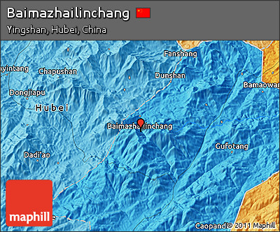 Political 3D Map of Baimazhailinchang