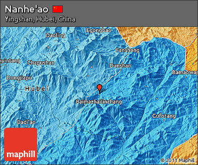 Political 3D Map of Nanhe'ao