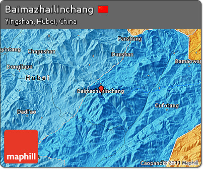 Political 3D Map of Baimazhailinchang