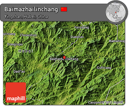 Satellite 3D Map of Baimazhailinchang