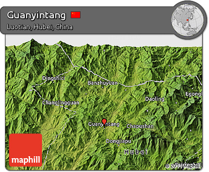Satellite 3D Map of Guanyintang