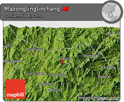 Satellite 3D Map of Mazonglinglinchang