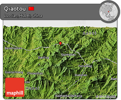 Satellite 3D Map of Qiaotou